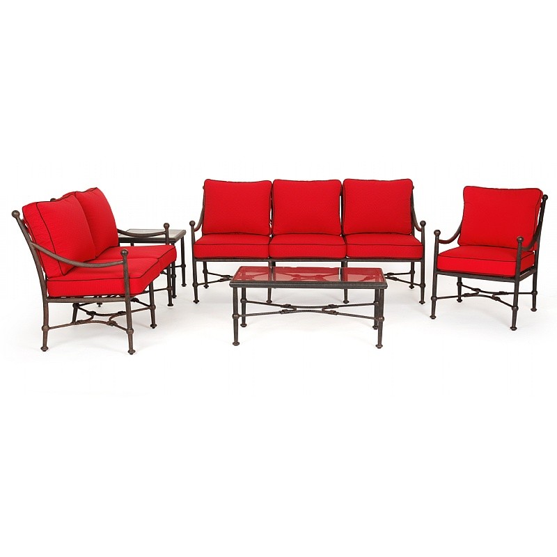 Origin Cast Aluminum Patio Club Seating Group 5 pcs Rectangle Origin Cast Aluminum Patio Club Seating Group 5 pcs Rectangle