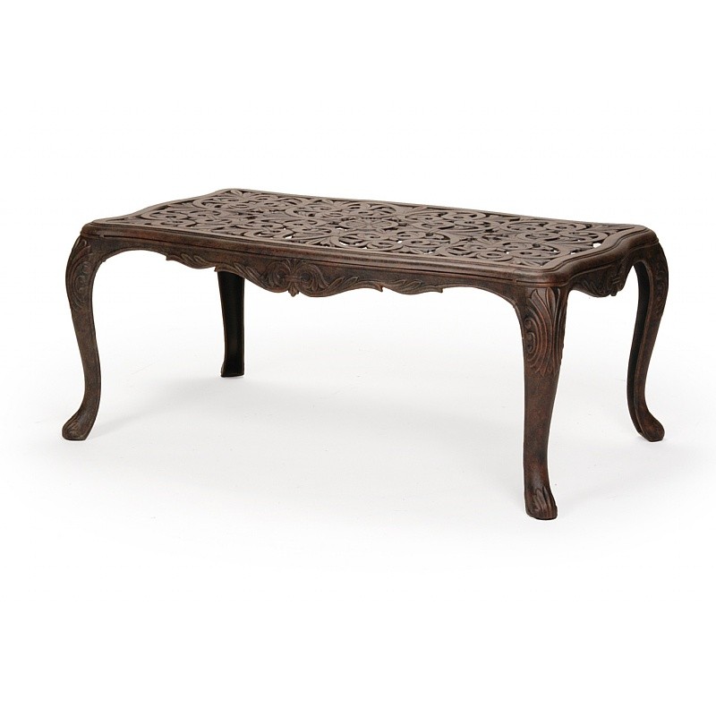 Victoria Cast Aluminum Rectangle Garden Center Table