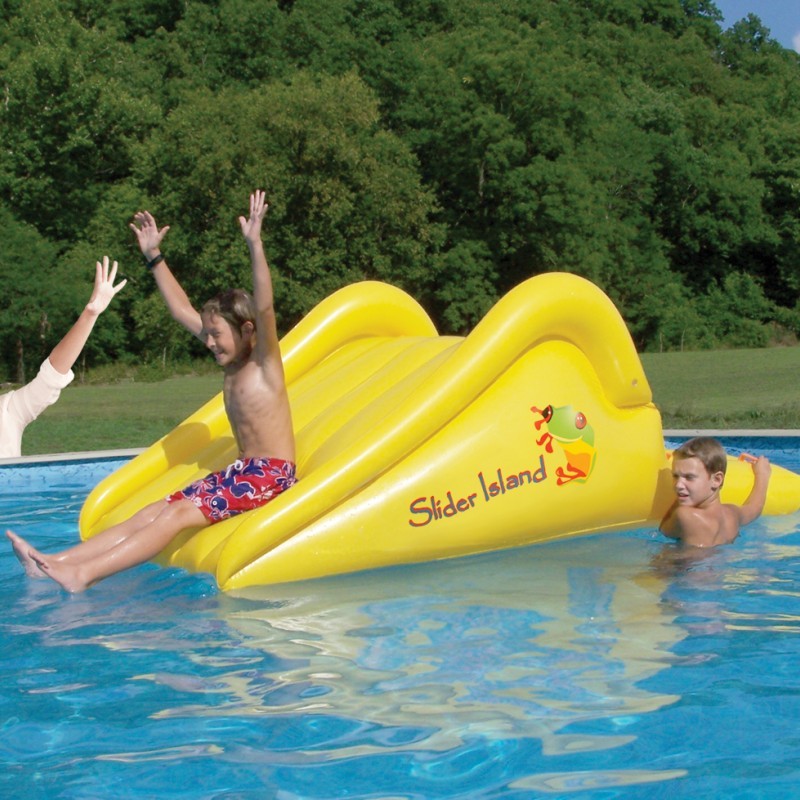 Pool & Beach: Water Slides: Slick Slider Island Pool Slide
