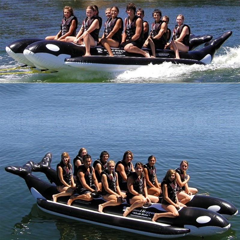 Pool & Beach: Towable Tubes: Whale Ride Towable Water Tube 10 Passenger Side By Side