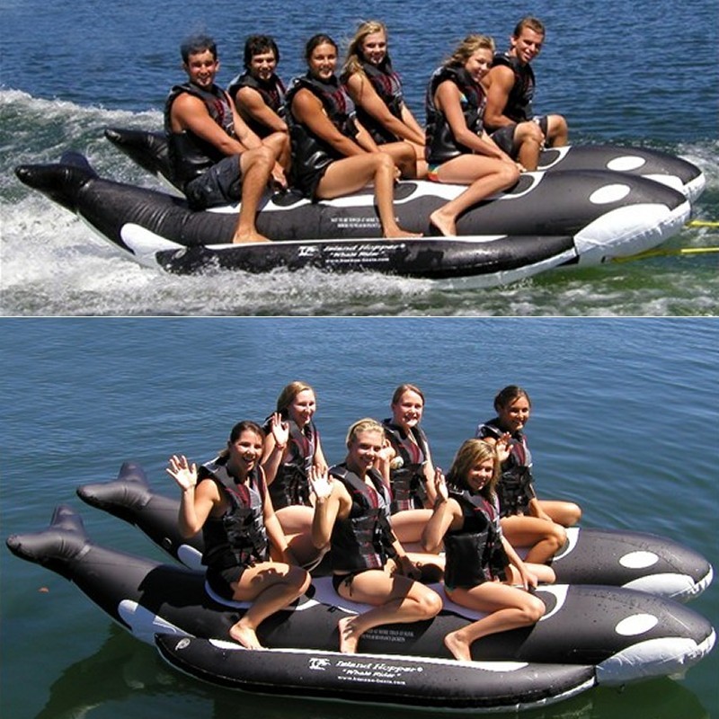Pool & Beach: Towable Tubes: Whale Ride Towable Water Tube 6 Passenger Side By Side