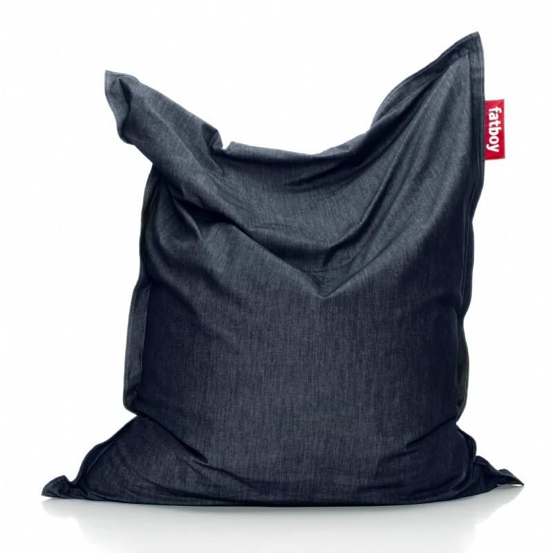 Furniture: Bean Bag Chairs: Fatboy Jeans Original Lounge Beanbag Blue Denim
