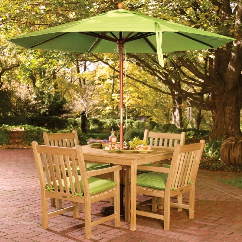 Shorea Wood Classic Outdoor Dining Set 5 piece