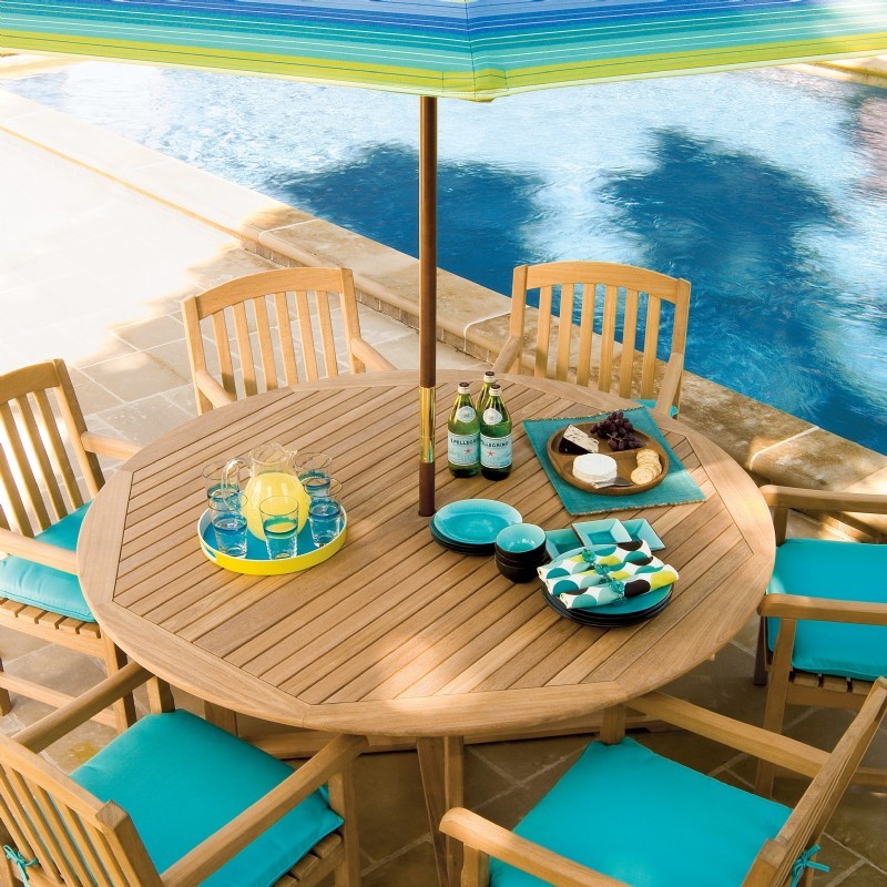 Shorea Wood Chadwick Outdoor Dining Set 7 Piece