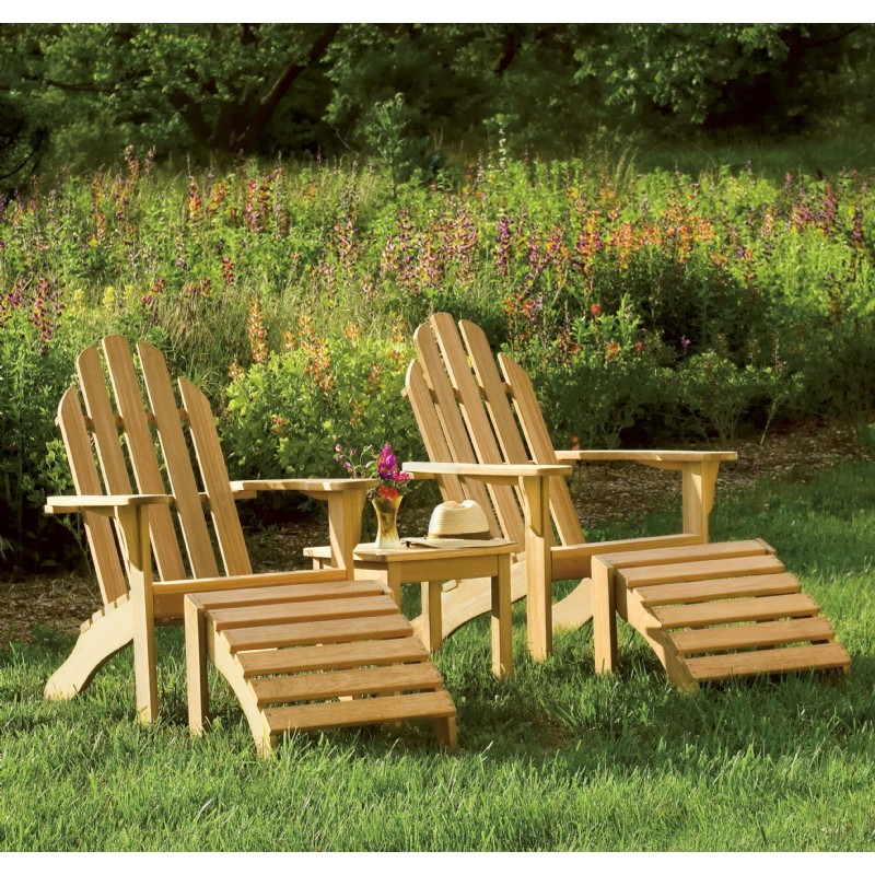 Shorea Wood Outdoor Adirondack Foot Stool alternative photo #0