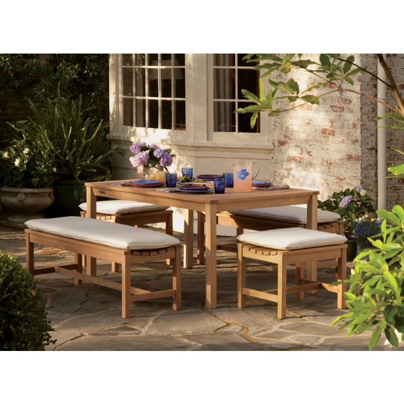 Shorea Wood Classic Backless Outdoor Bench 4 Feet alternative photo #1