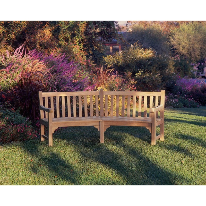 Shorea Wood Essex Outdoor Curved Bench 83 inch alternative photo #1