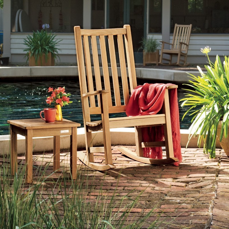 Shorea Wood Franklin Outdoor Rocking Chair alternative photo #0