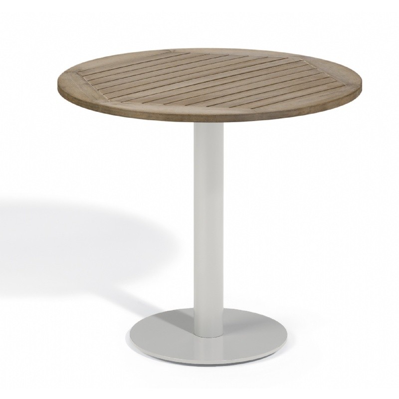 Travira Aluminum Tekwood Vintage Top Outdoor Bistro Table 32 Inch