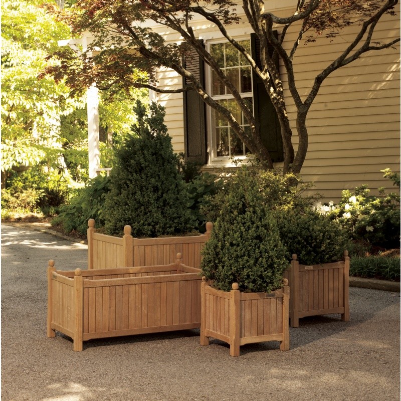 Shorea Wood English Outdoor Planter 15 inch alternative photo #1