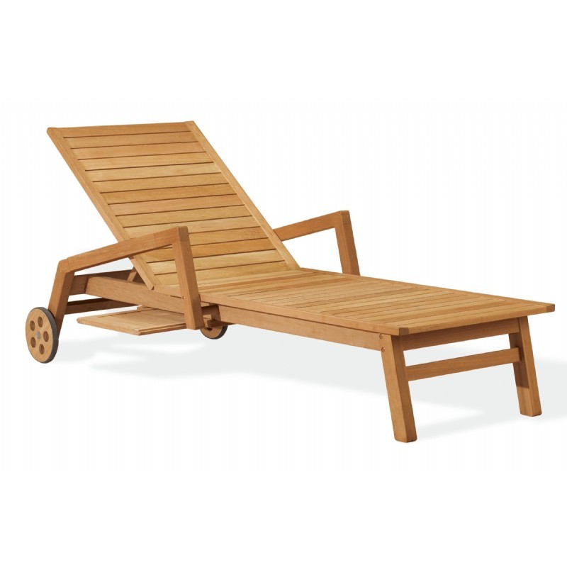 Shorea Wood Siena Outdoor Chaise Lounge