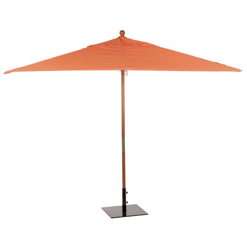 Wood Pole Rectangle Market Umbrella 10 Feet Shade