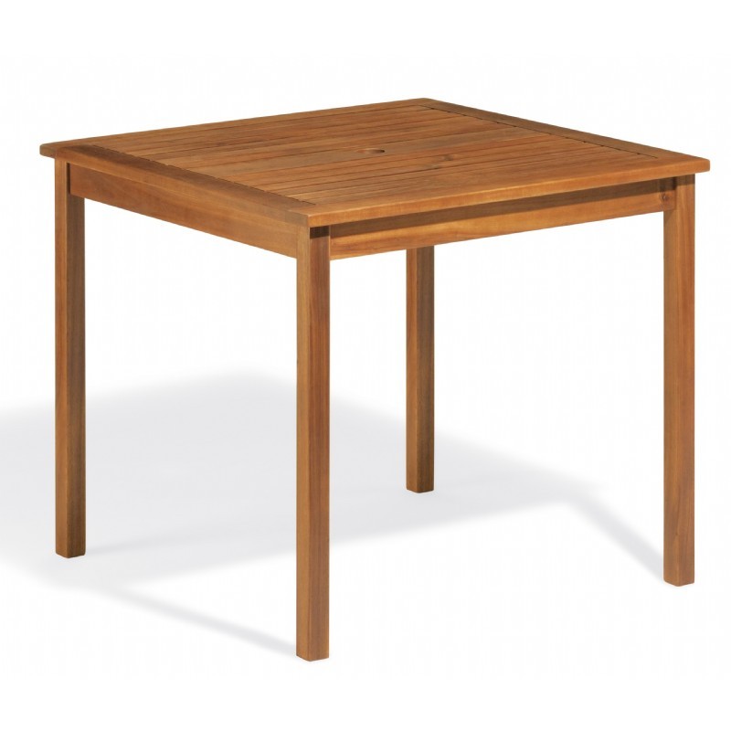 Outdoor Furniture: Square Dining Tables: Capri Acacia Wood Square Outdoor Dining Table 34 inch