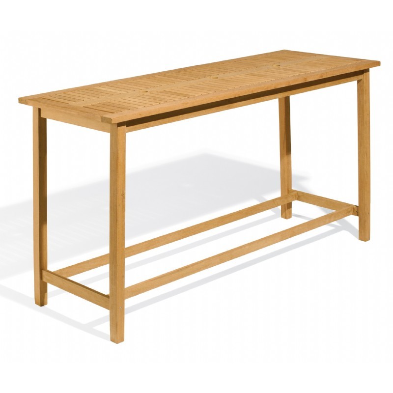 Shorea Wood Dartmoor Rectangle Outdoor Bar Table 79 inch Natural : Rectangle Dining Tables