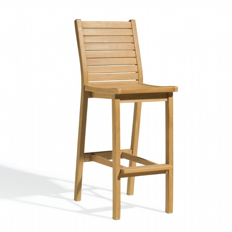 Outdoor Furniture: Bar Stools: Shorea Wood Dartmoor Outdoor Bar Chair Natural