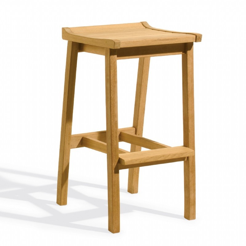 Outdoor Furniture: Bar Stools: Shorea Wood Dartmoor Outdoor Bar Stool Natural