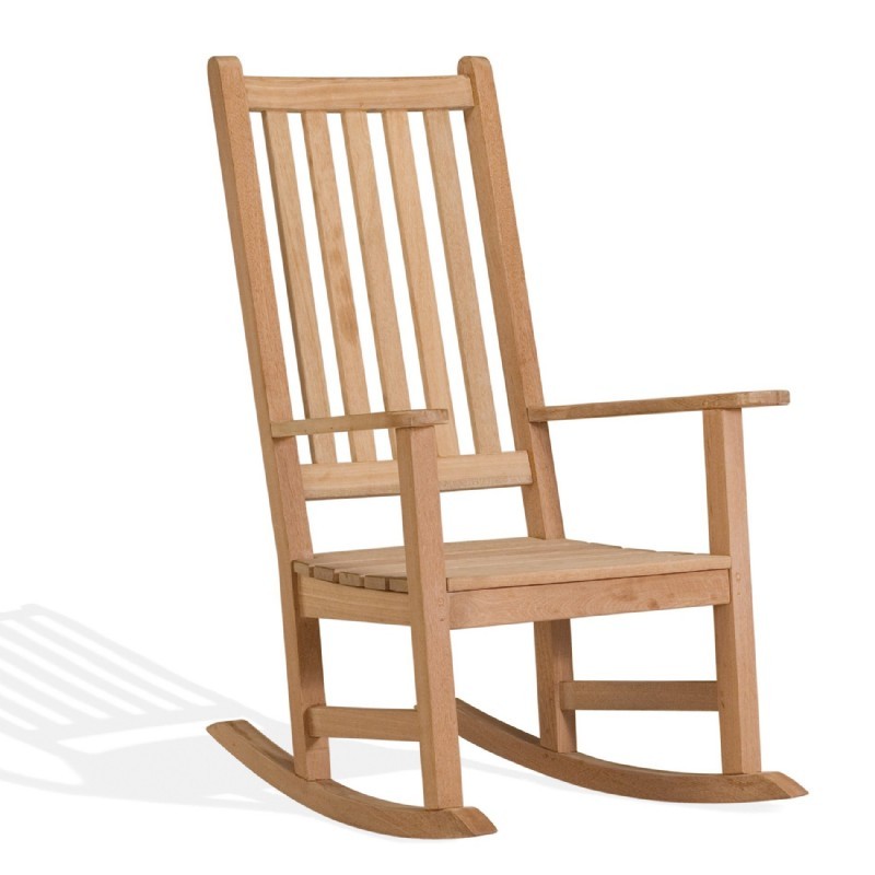 Outdoor Furniture: Oxford Garden: Shorea Collection: Shorea Wood Franklin Outdoor Rocking Chair