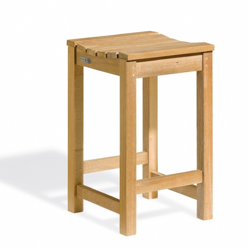 Outdoor Furniture: Bar Stools: Shorea Wood Outdoor Counter Stool
