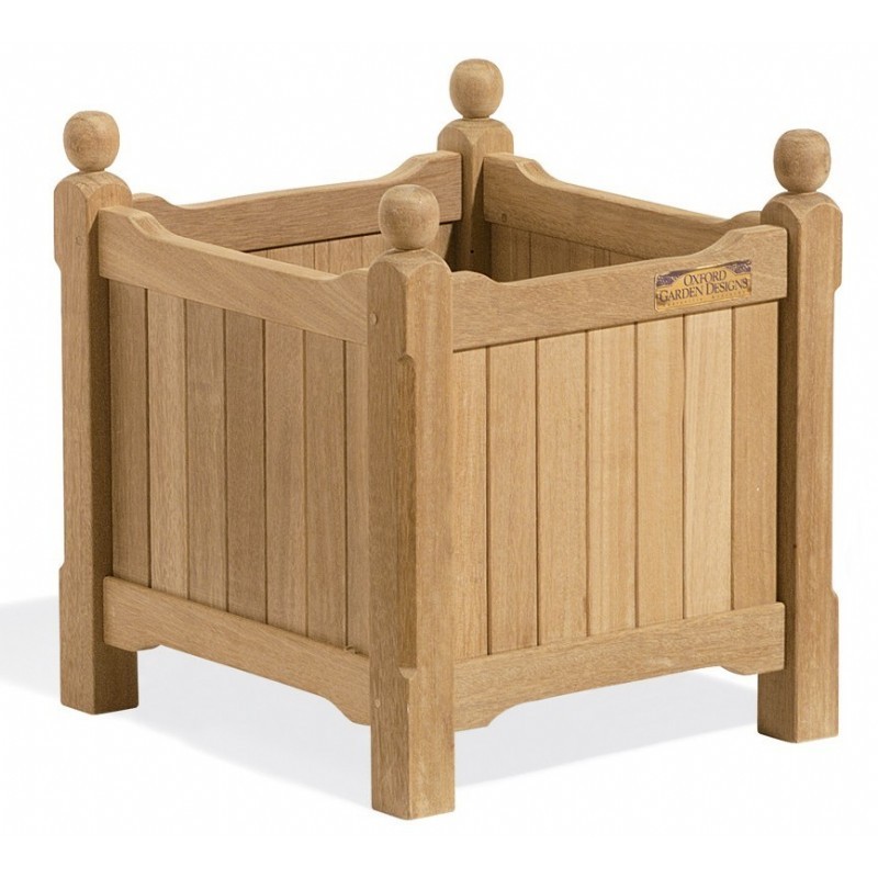 Outdoor Furniture: Oxford Garden: Shorea Collection: Shorea Wood English Outdoor Planter 15 inch