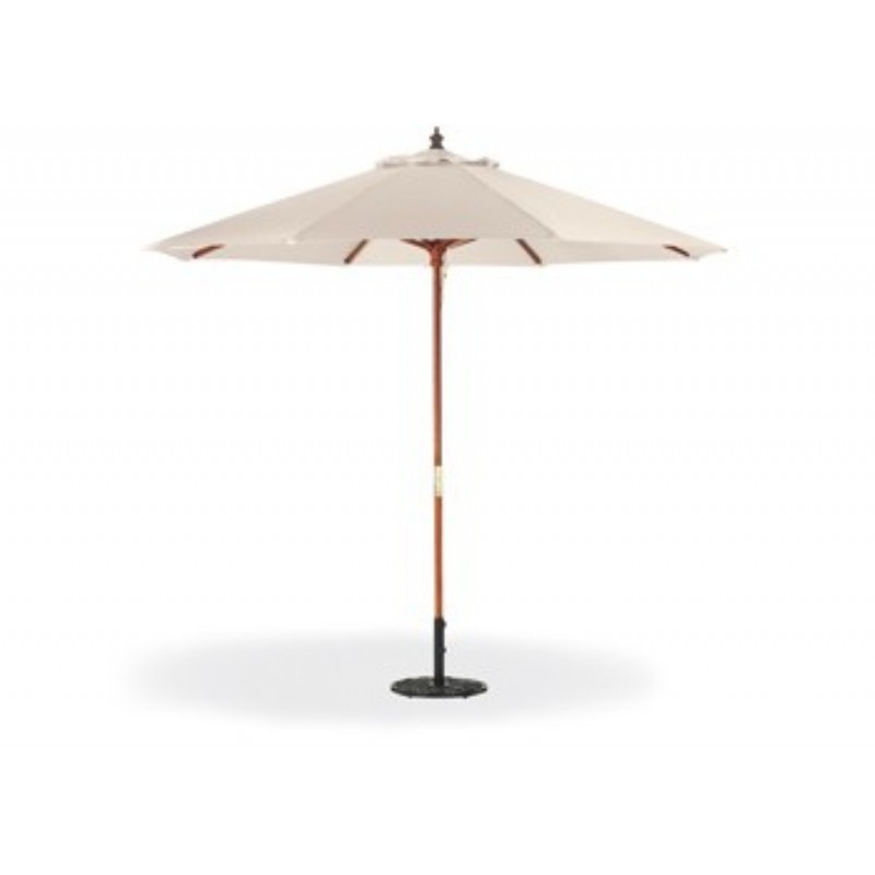 Outdoor Furniture: Oxford Garden: Shorea Collection: Wood Pole Octagon Patio Umbrella 9 Feet Polyester Shade