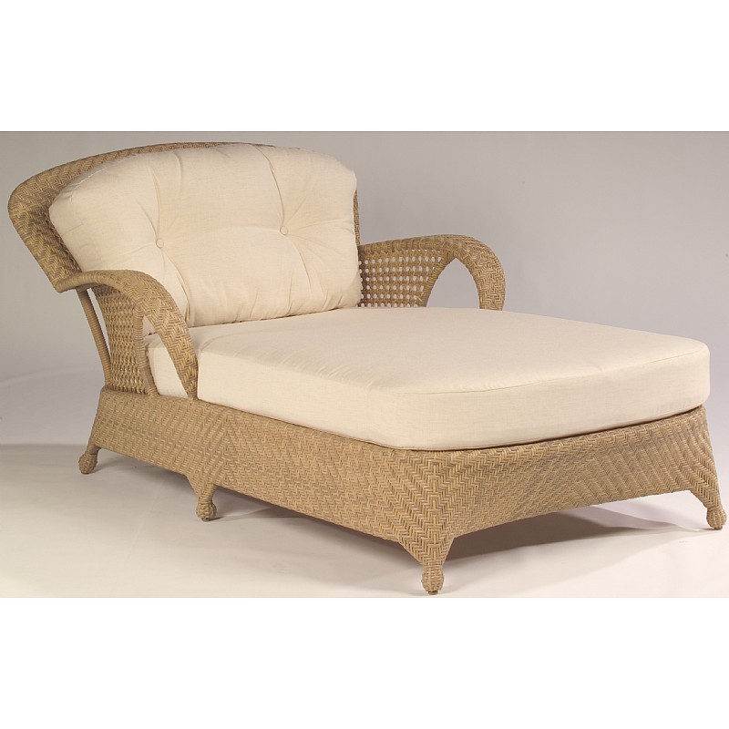 Boca Outdoor Wicker Chaise an a Half