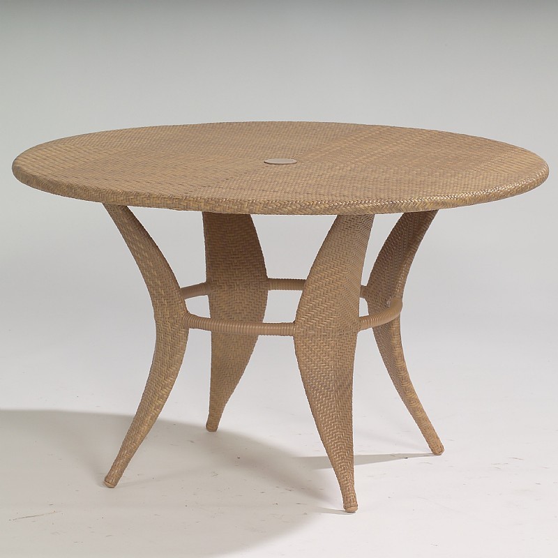 Oasis All Weather Wicker Dining Table with Woven Top 48 inch