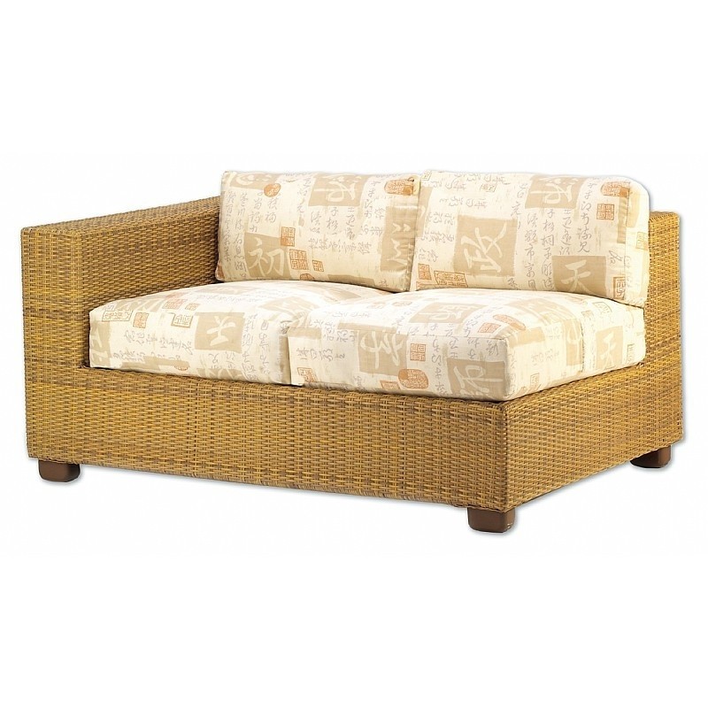 Outdoor Furniture: Sectionals: Montecito Outdoor Wicker Love Seat Sectional Right Arm