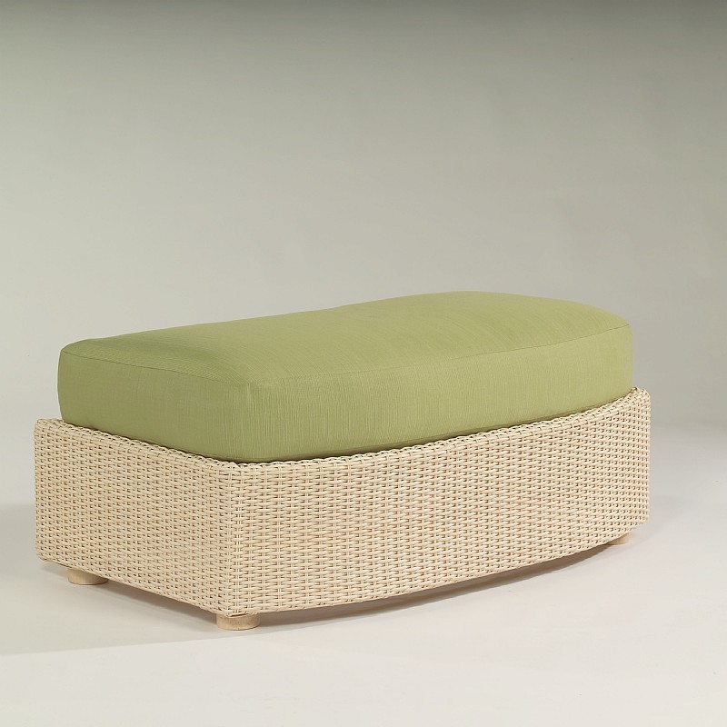 Outdoor Furniture: Outdoor Wicker: Oasis Club Ottoman and a Half