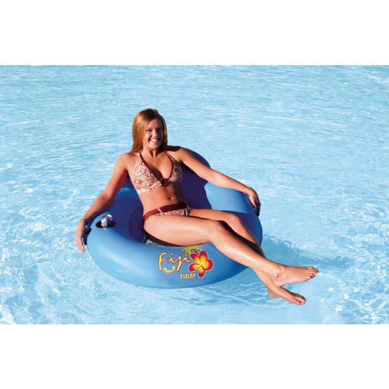Pool & Beach: Inflatable Pool Fun: Inflatable Fiji Pool Float with Mesh Seat