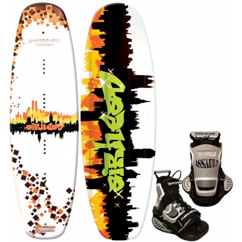 Pool & Beach: Water Sports: Airhead Grafitti City Wakeboard with Assault Binding