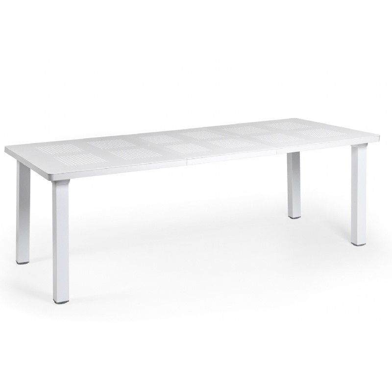 Outdoor Furniture: Resin: Levante Resin Rectangle Outdoor Extension Dining Table 86 inch