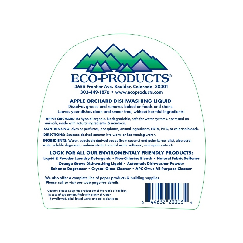 Eco Friendly Apple Orchard Dish Liquid 25 oz. alternative photo #1