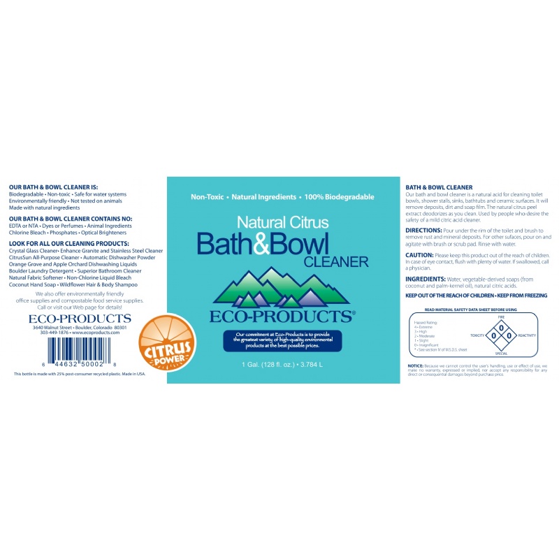 Eco Friendly Bath & Bowl Cleaner 1 Gallon alternative photo #0