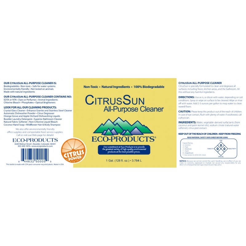 Eco Friendly Citrus All Purpose Cleaner 1 Gallon alternative photo #0