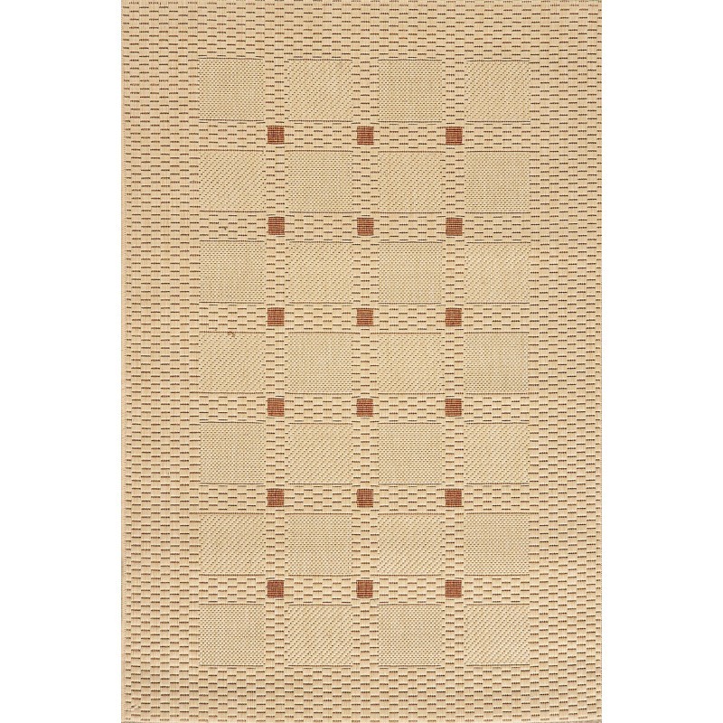 Asian 8' × 10' Outdoor Rug Cream-Blue alternative photo #0