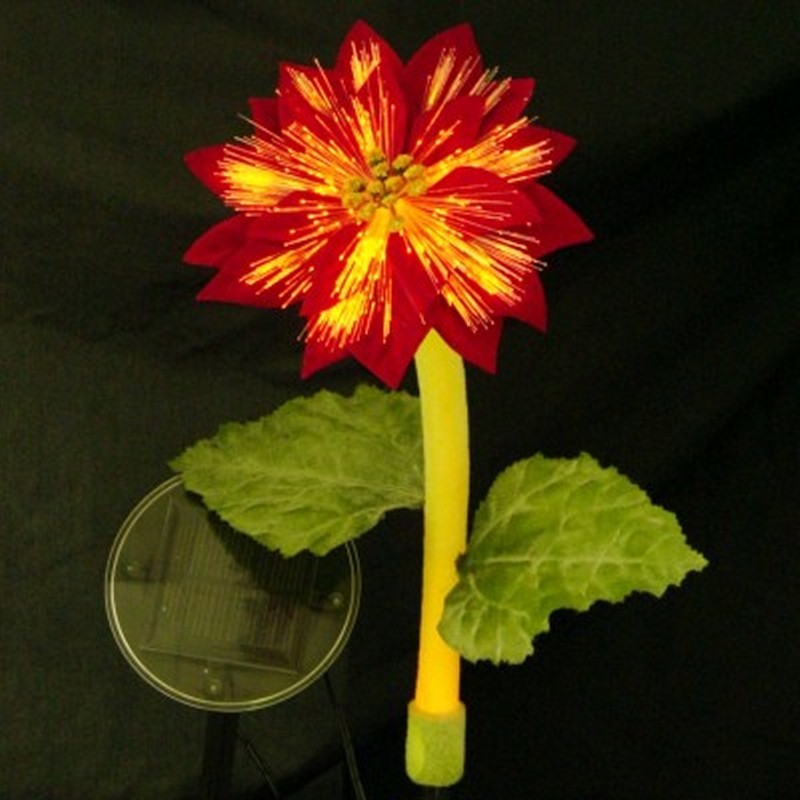 Solar Night Flowers - Poinsettia Solar Light alternative photo #2