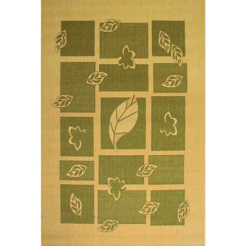 Home & Garden: Outdoor Carpets & Rugs: Green Leaves 6' × 9' Outdoor Rug