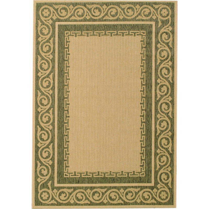 Classic 8' &times; 10' Outdoor Rug Cream-Green