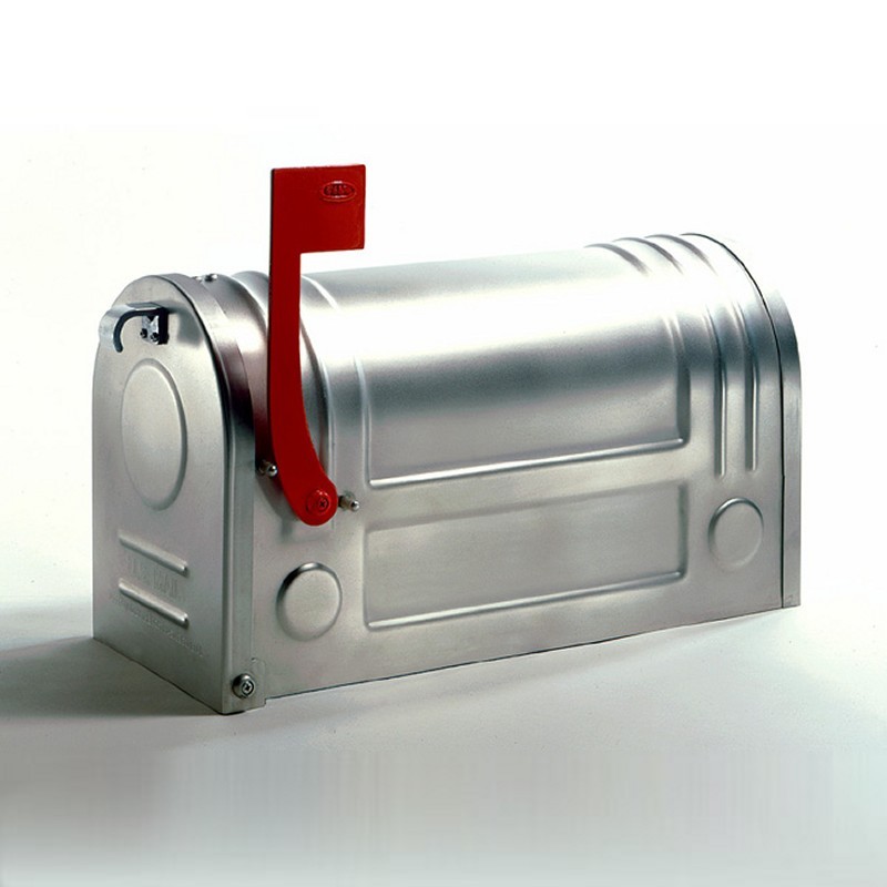 Sandblasted Steel Post Mailbox