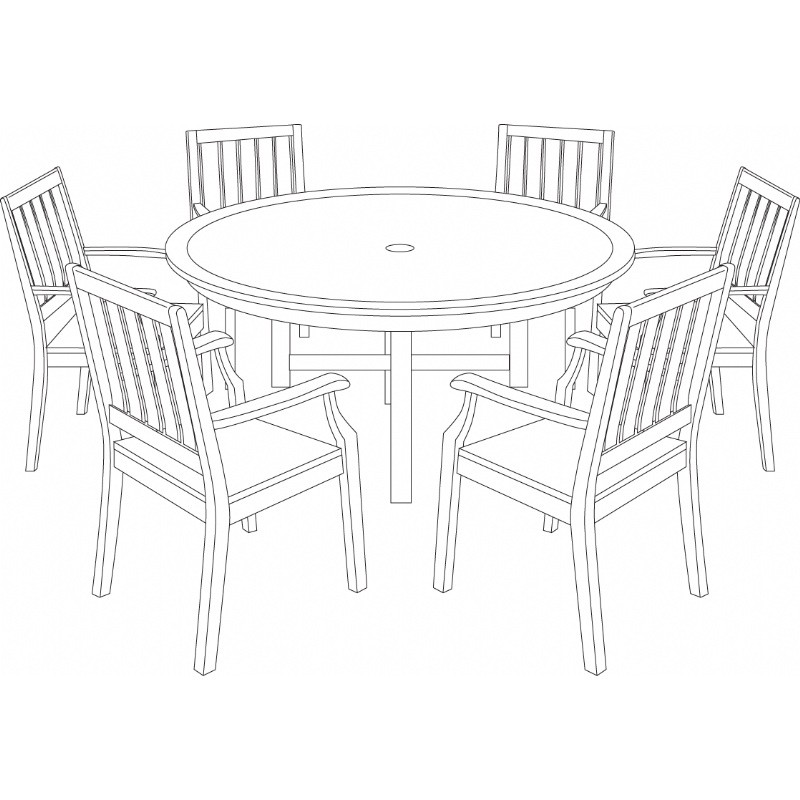 Terrazzo Round Table and Chairs Patio Set Cover 69"D alternative photo #0