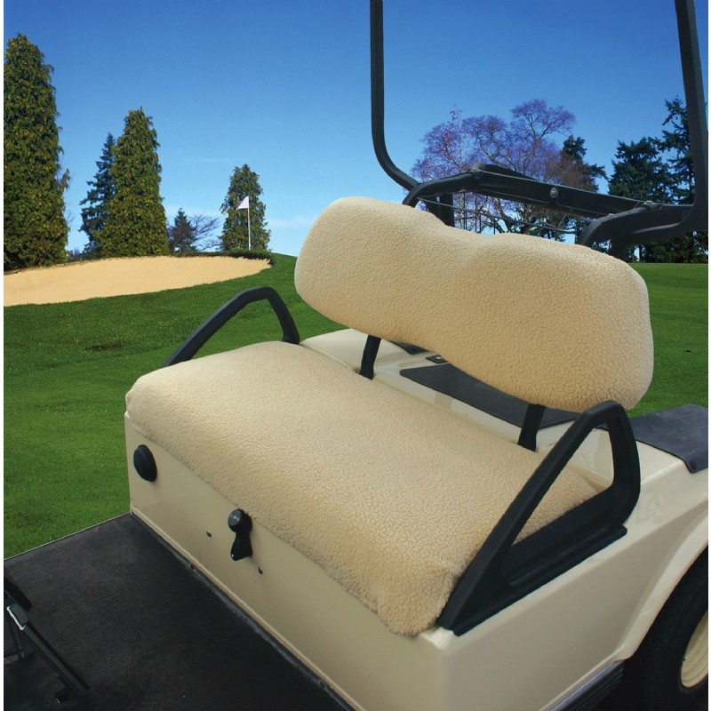 Golf Car Fleece Seat Cover White : Golf Car Covers
