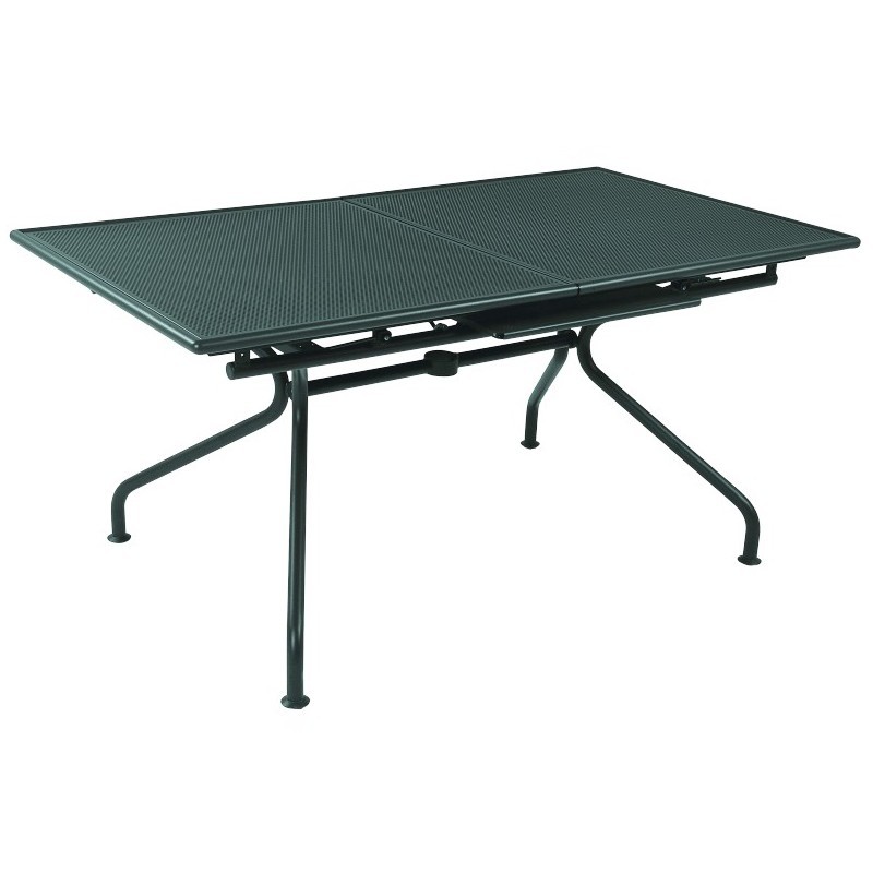Pianino Steel Rectangle Dining Table w/ Extension 84 inch