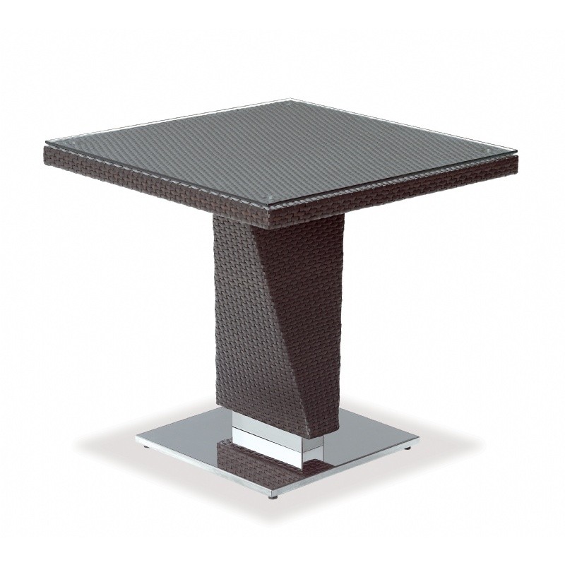 Outdoor Furniture: Square Dining Tables: Cuba Outdoor Wicker Square Dining Table 34 inch