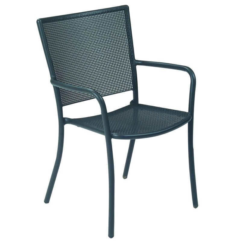 Outdoor Furniture: Emu: Seabreeze Collection: Athena Steel Outdoor Dining Armchair