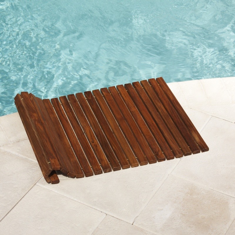 Pool & Beach: Spa & Shower Mats: LeSpa Teak Oiled String Floor Mat 27 &times; 19