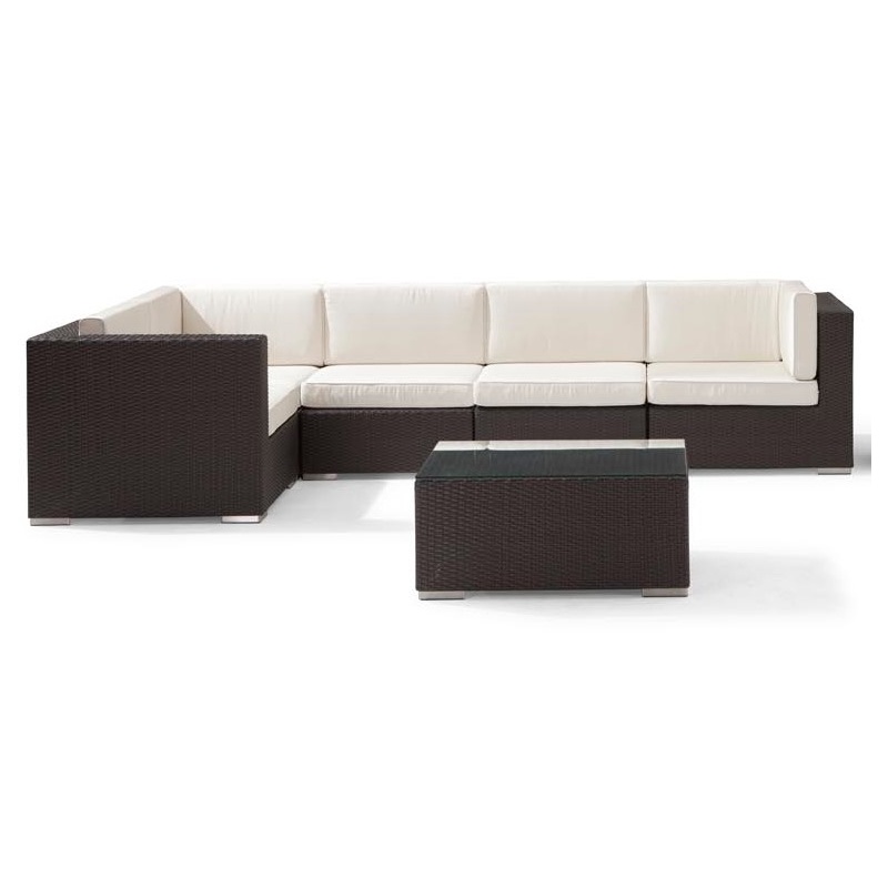 Dijon Modern Patio Sectional Deep Seating Set 6 Piece alternative photo #0