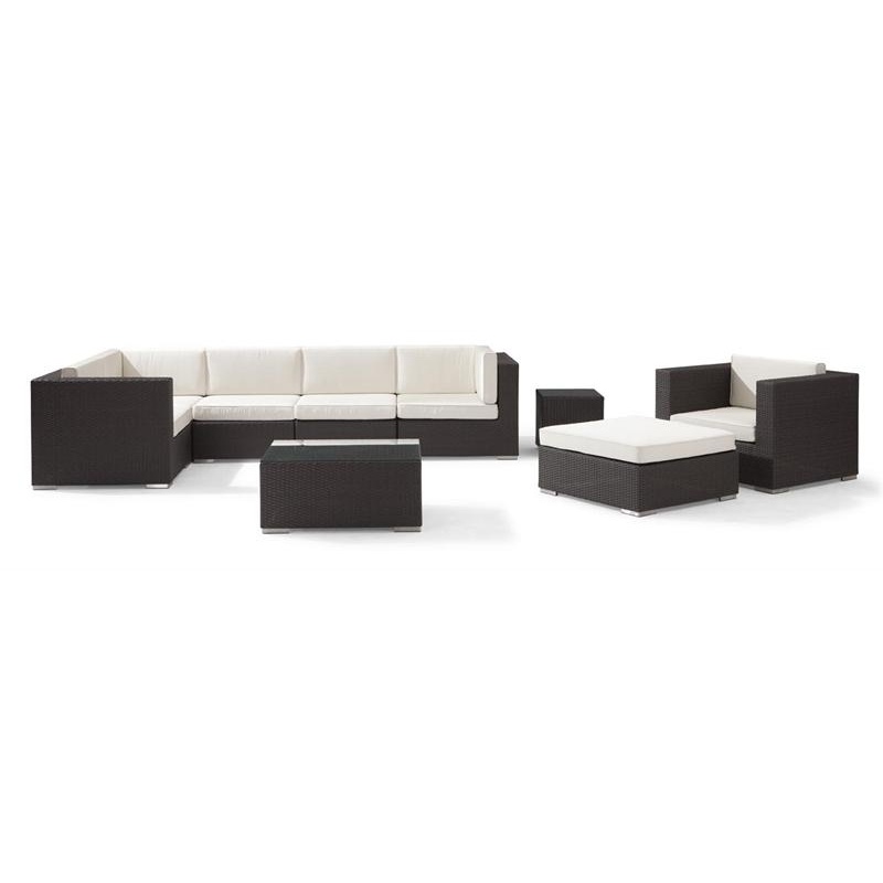 Dijon Modern Patio Sectional Deep Seating Set 9 Piece alternative photo #0