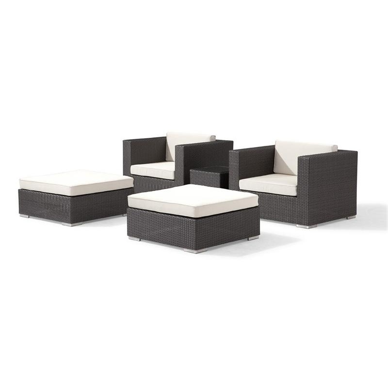 Dijon Modern Patio Club Deep Seating Set 5 Piece alternative photo #0