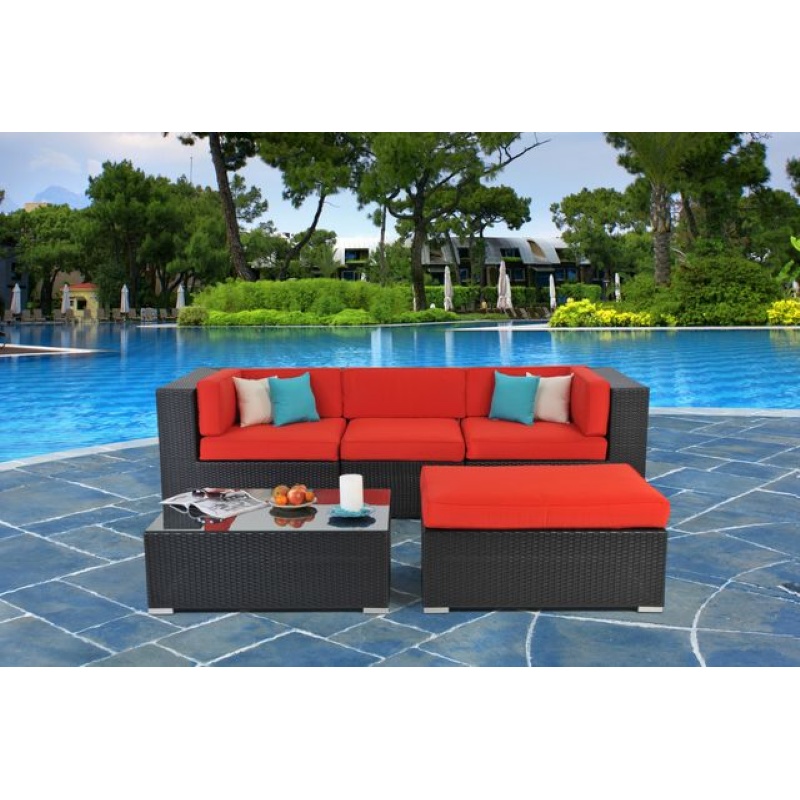 Fernando Patio Deep Seating Sofa Set 5-Piece