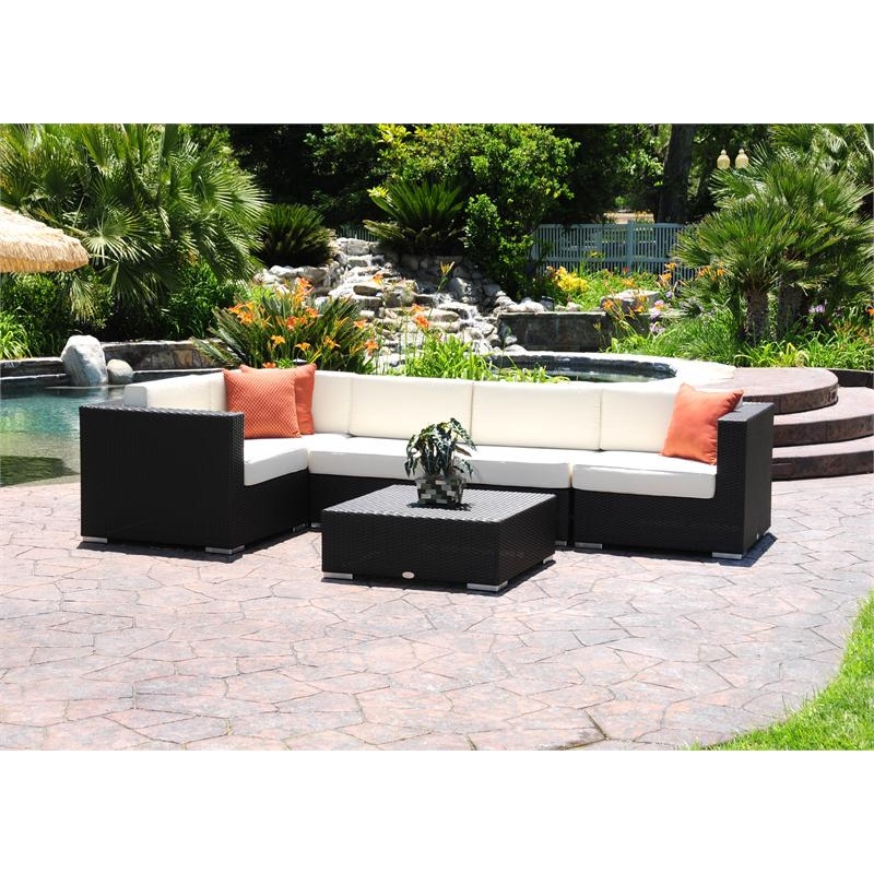 Dijon Modern Patio Sectional Deep Seating Set 6 Piece